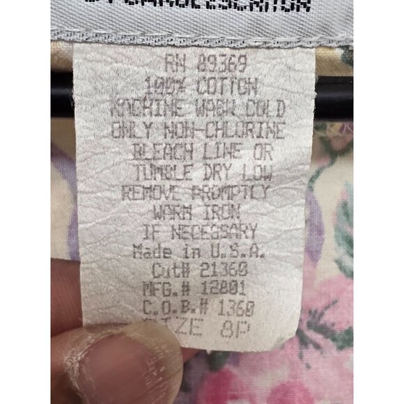 Vintage R.J. Stevens Floral Button-Front Sleeveless Midi Dress With Pockets Size - Picture 10 of 10